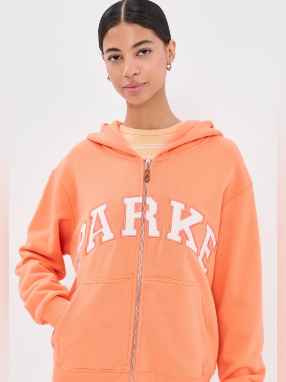 Parke L/XL Creamsicle Zip Up Hoodie. 🧡⚡️